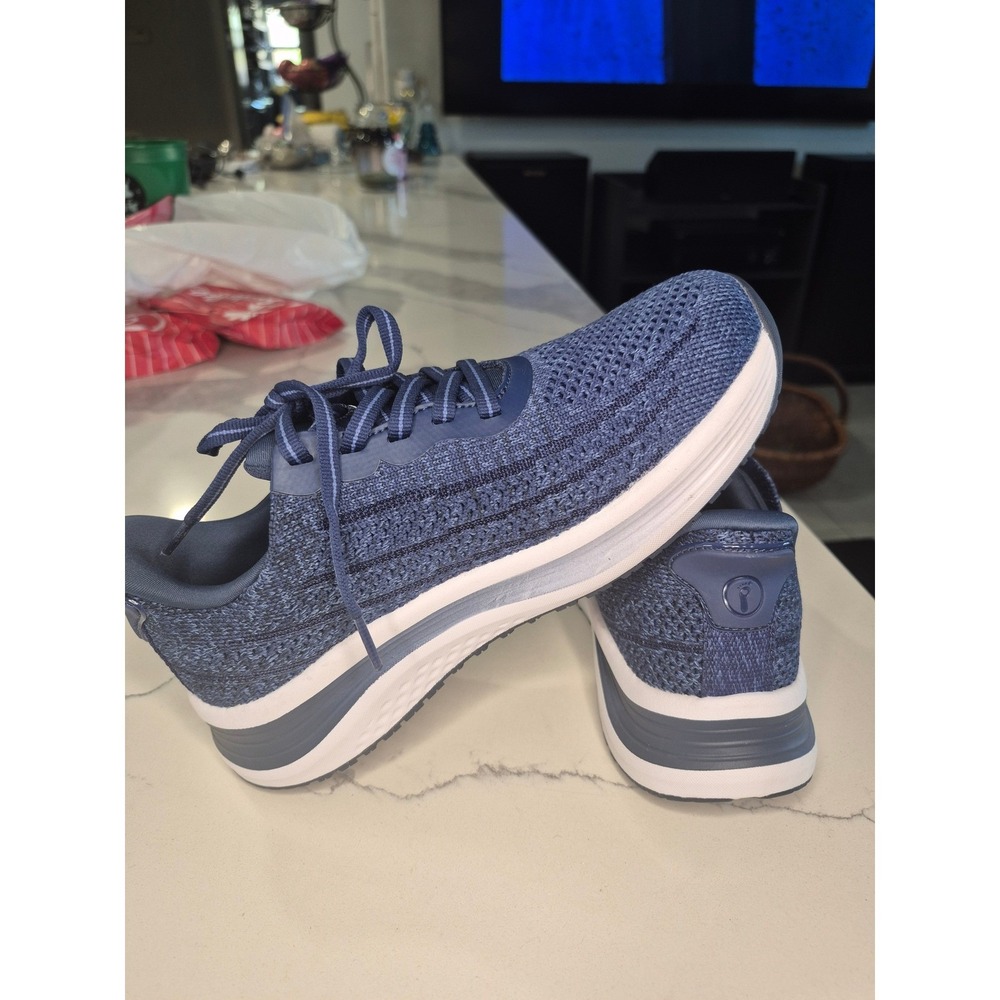 Orthofeet Coral Blue Stretch Knit Walking Sneakers Womens 5 B Medium‎ 80027
